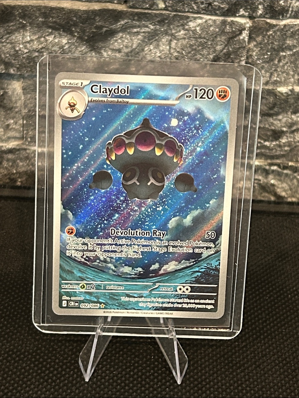 Pokemon Claydol 092/086 Illustration Rare Holo from‎ Chaos Rising Set M/NM